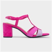 Marco Tozzi Womens Pink Buckle Vegan Heels (Click For Details)