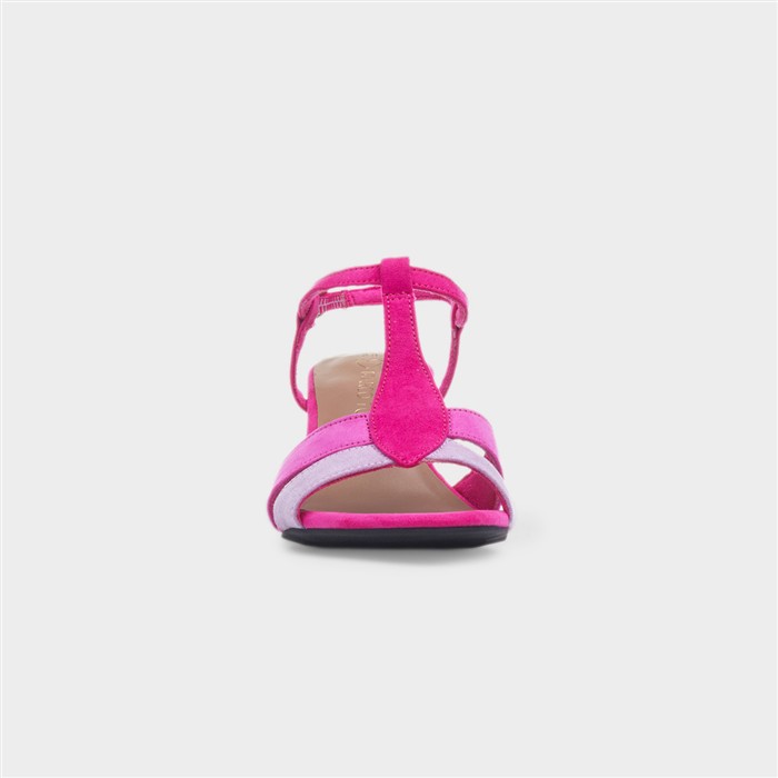 Womens Pink Buckle Vegan Heels