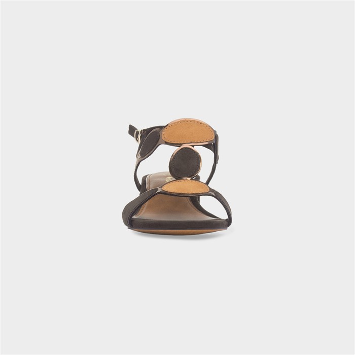Womens Chocolate Block Heel Sandal