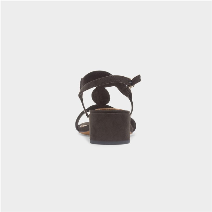 Womens Chocolate Block Heel Sandal