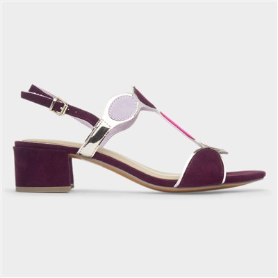 Womens Mulberry Block Heel Sandal
