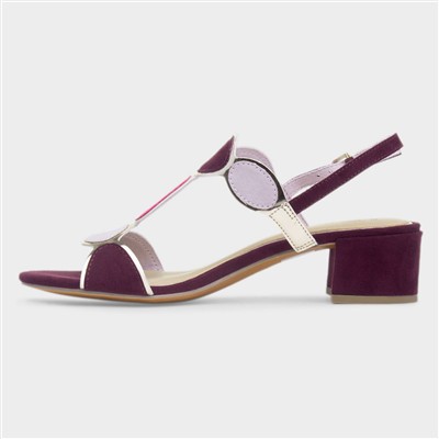 Womens Mulberry Block Heel Sandal