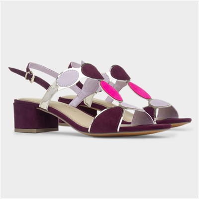 Womens Mulberry Block Heel Sandal