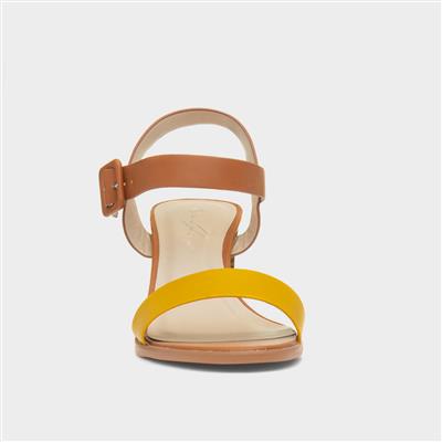 Palin Womens Yellow Buckle Heel