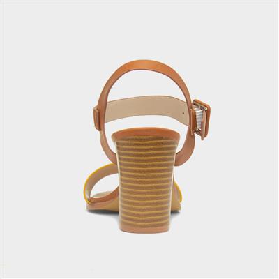 Palin Womens Yellow Buckle Heel