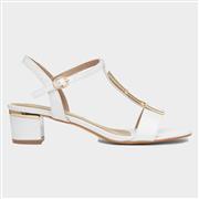 Lunar Blaze Womens White Patent Buckle T-Bar Heel (Click For Details)