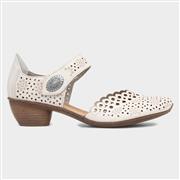 Rieker Antistress Womens Cream Leather Court Shoe (Click For Details)
