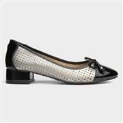 Lotus Briar Womens Black & Silver Court Shoe (Click For Details)