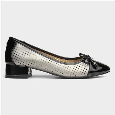 Briar Womens Black & Silver Court Shoe