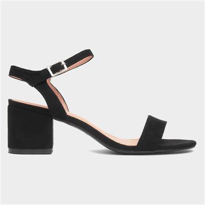 Hallie Womens Black Heeled Sandal
