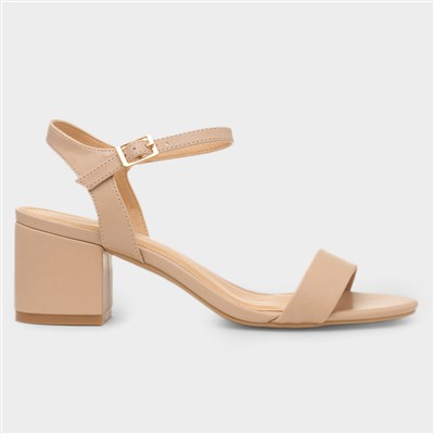Hallie Womens Nude Heeled Sandal