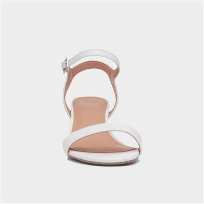 Hallie Womens White Sandal