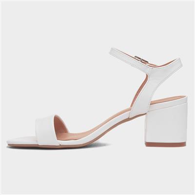 Hallie Womens White Sandal