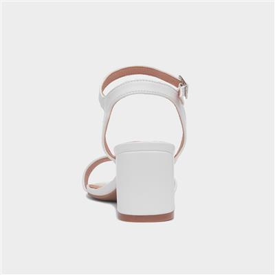 Hallie Womens White Sandal