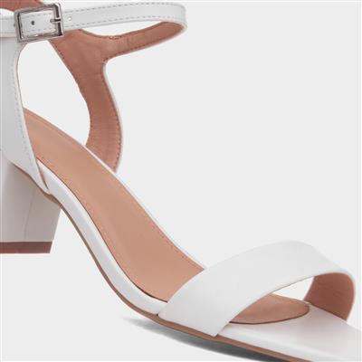 Hallie Womens White Sandal