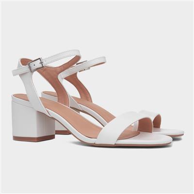 Hallie Womens White Sandal