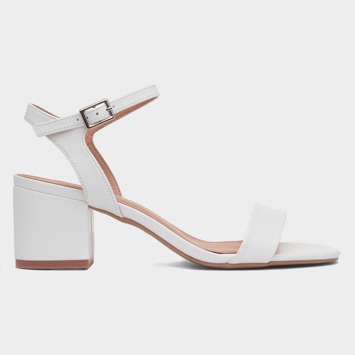 Hallie Womens White Sandal