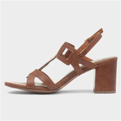 Womens Brown Vegan Heel