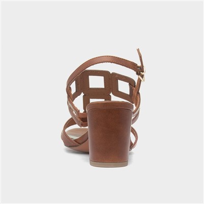 Womens Brown Vegan Heel