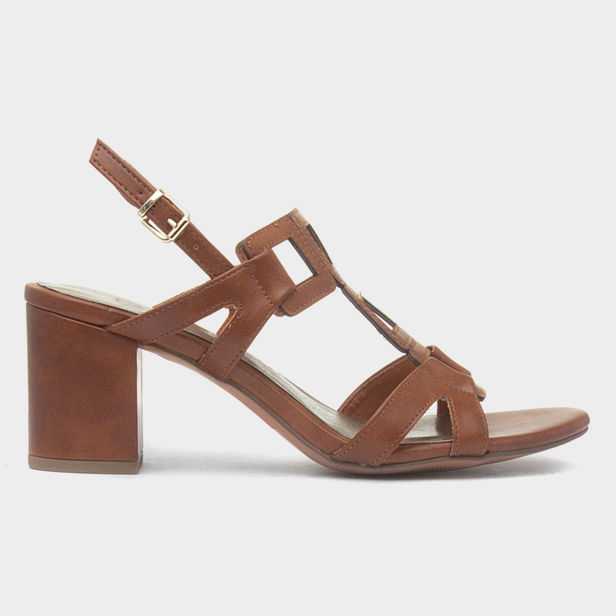 Womens Brown Vegan Heel