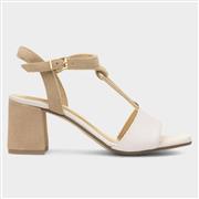 Marco Tozzi Womens White Leather Block Heel (Click For Details)