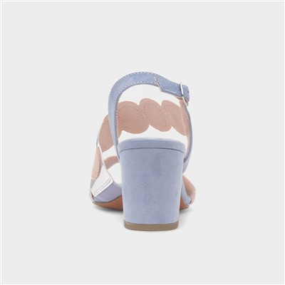 Womens Blue Vegan Heel