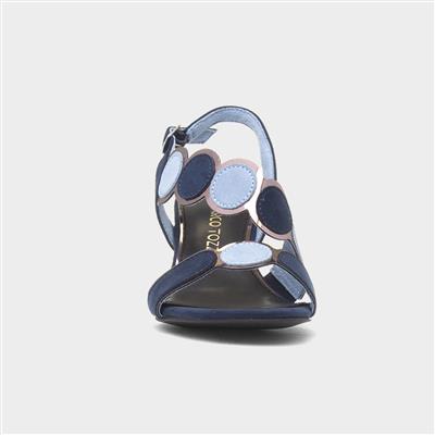 Womens Navy Vegan Heel