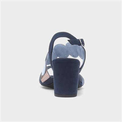 Womens Navy Vegan Heel