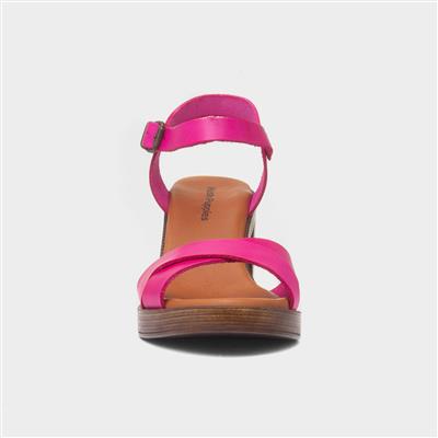 Georgia Womens Pink Leather Heel