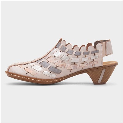 Antistress Womens Beige Heeled Shoe