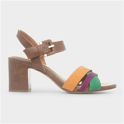Womens Multi Strappy Heeled Sandal