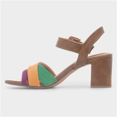 Womens Multi Strappy Heeled Sandal