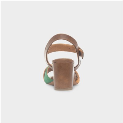 Womens Multi Strappy Heeled Sandal