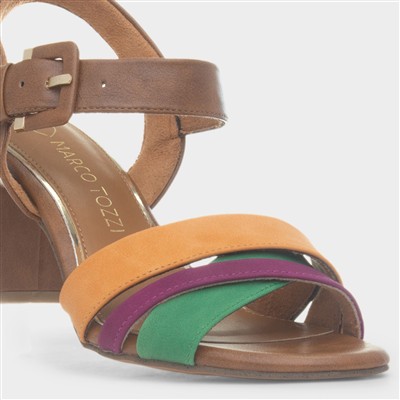 Womens Multi Strappy Heeled Sandal