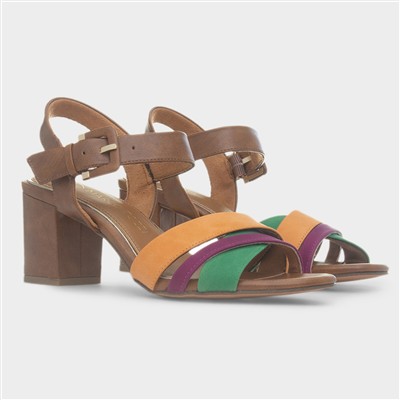 Womens Multi Strappy Heeled Sandal