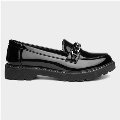 Alice Womens Black Chain Loafer