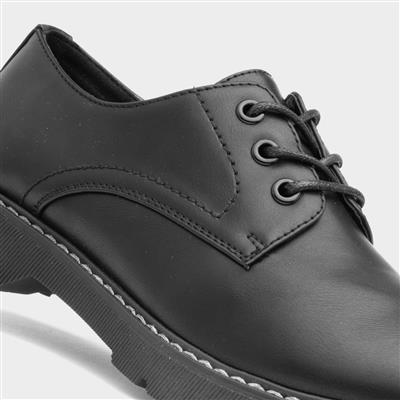 Womens Black Lace Up Shoes