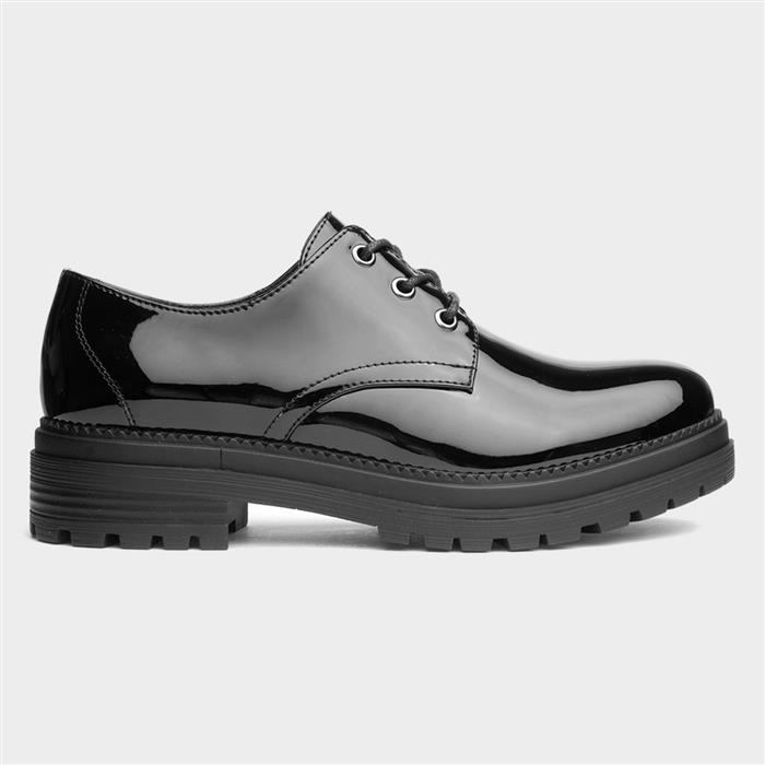 Womens Patent Lace Up Shoe