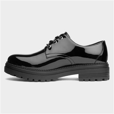 Womens Patent Lace Up Shoe