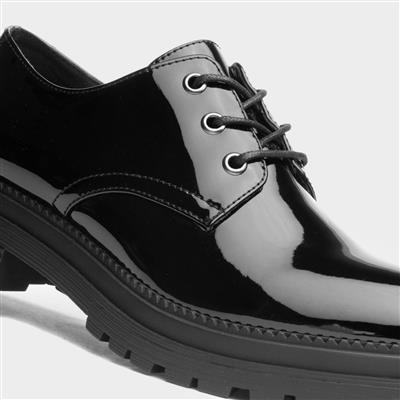 Womens Patent Lace Up Shoe