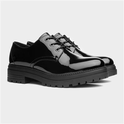 Womens Patent Lace Up Shoe
