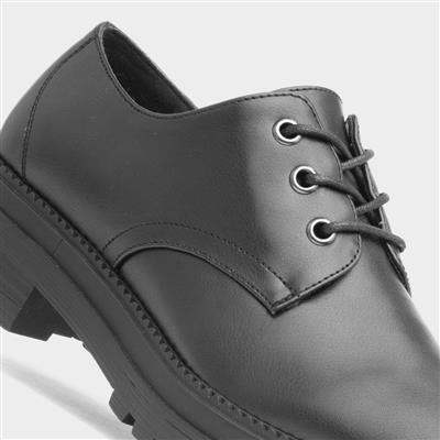 Womens Black Lace Up Shoe