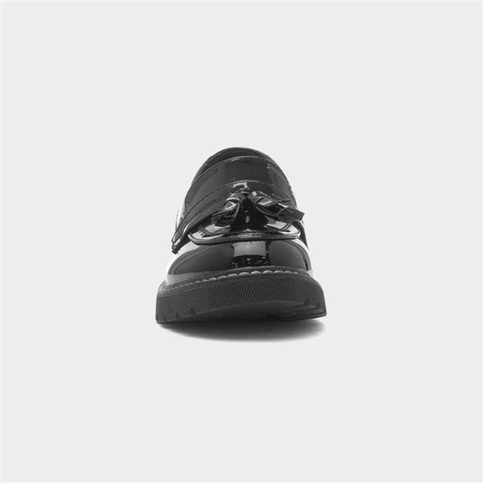 Womens Black Patent Tassel Loafer Shoe