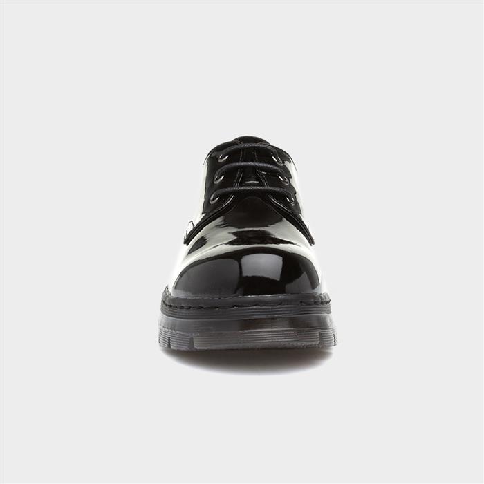 Womens Black Patent Lace Up Shoes