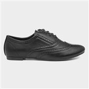 Lilley Womens Lace Up Black Brogue Shoe (Click For Details)