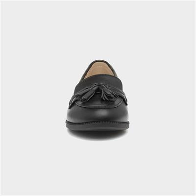 Womens Black Matte Loafer