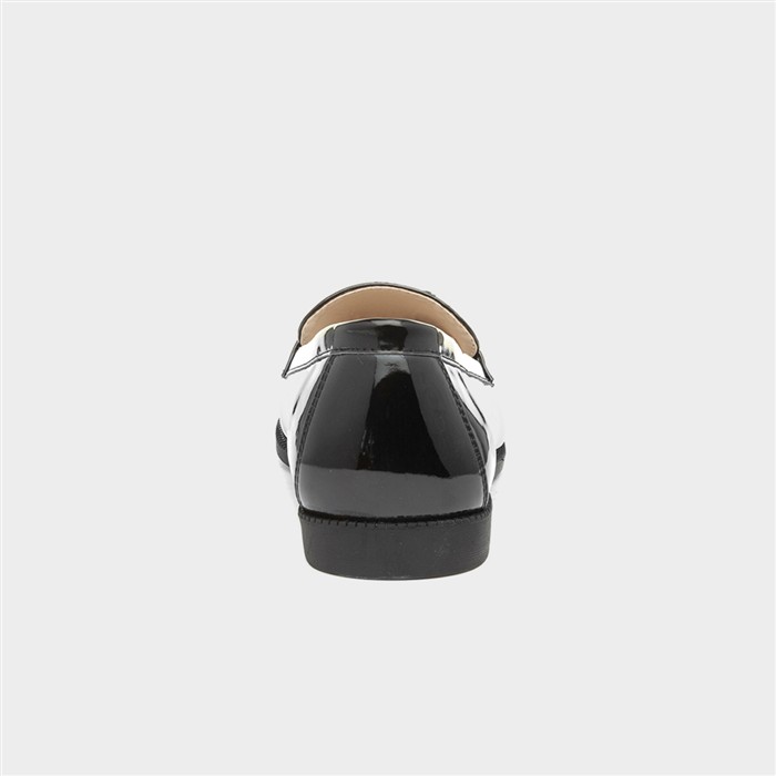Womens Black Patent Tassel Loafer Shoes