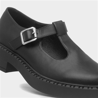 Dorie Womens Black T-Bar Shoe