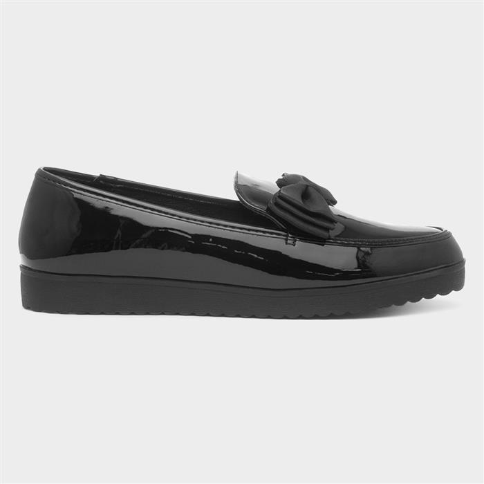 Truffle Collection Women's Black Frances Bow Loafer Size 3
