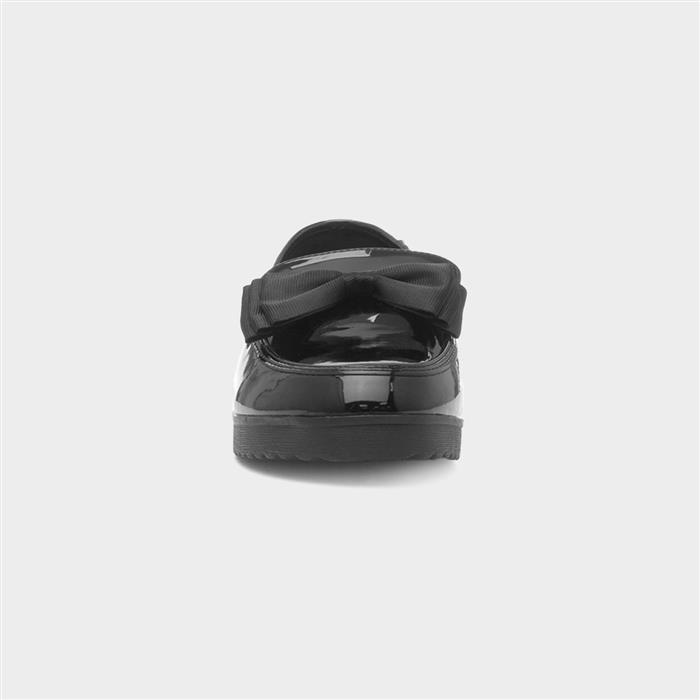 Frances Womens Black Bow Loafer